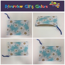Zip Clutch / Purse / Bag / Pouch - Daisy Blue Zip Clutch / Purse / Bag / Pouch - Daisy Blue